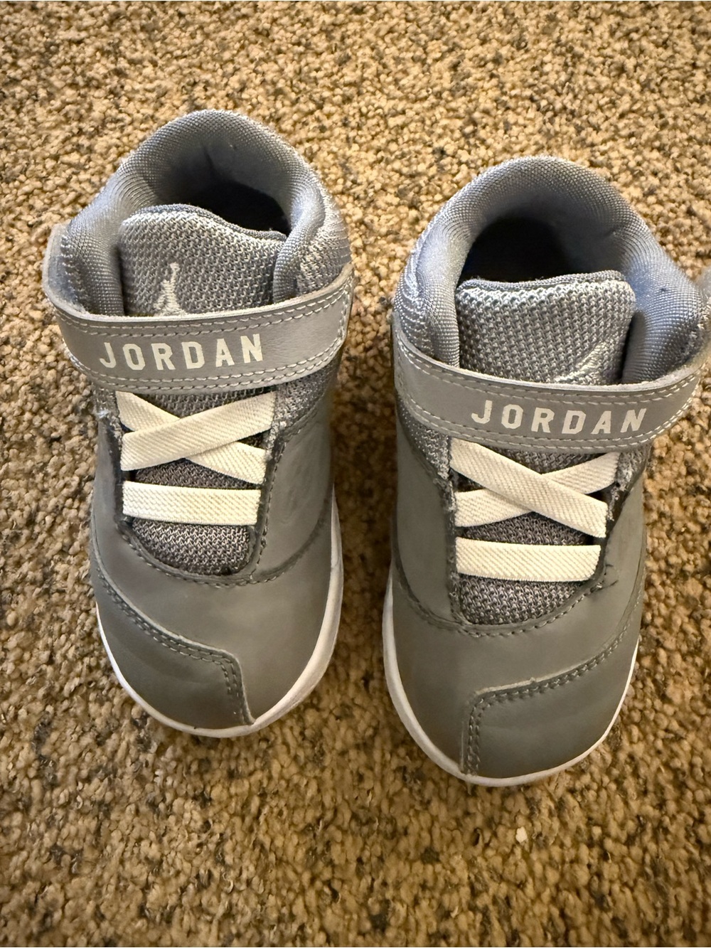 Jordan New School BT Cool Gray and White Wolf Grey 7c
